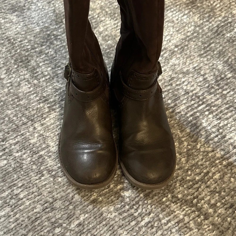 Brown Leather Knee-High riding boot Boots 13 children’s place